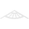 Ekena Millwork Pitch Classic Wagon Wheel Architectural Grade PVC Gable Pediment, 36"W x 10 1/2"H x 1"P (7/12) GPP036X011X100CWW - alternate 2